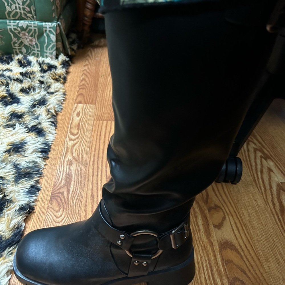 Black Leather Riding Boots